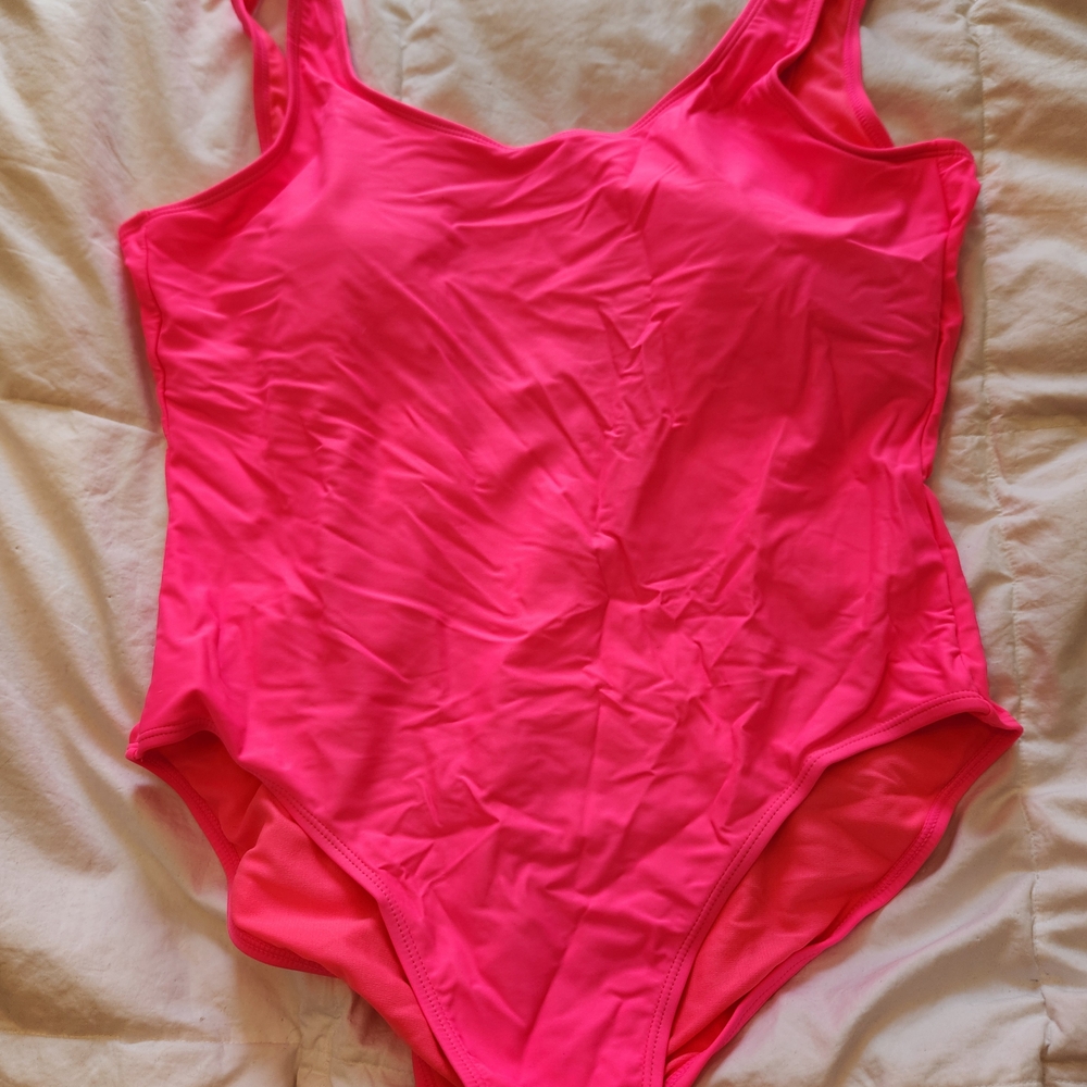 Vibrant Pink One Piece Women's XL Swimsuit